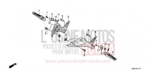 PILLION STEP (NSC502WH/T2) NSC50T2F de 2015